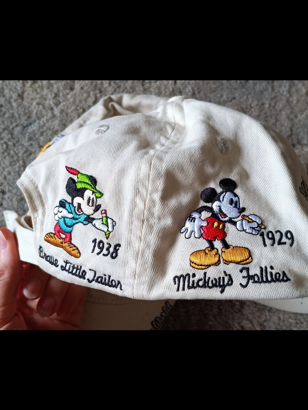 š¤ LOT 2 Disney Parks Mickey Through The Years Embroidered Baseball Cap Hat - Picture 5 of 16